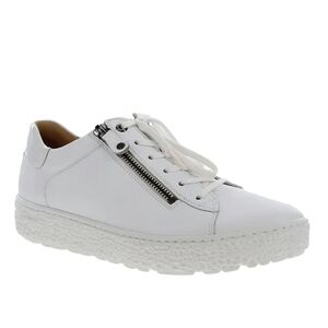 Hartjes Phil White Side Zip Oxford Size 9 NO INSOLES